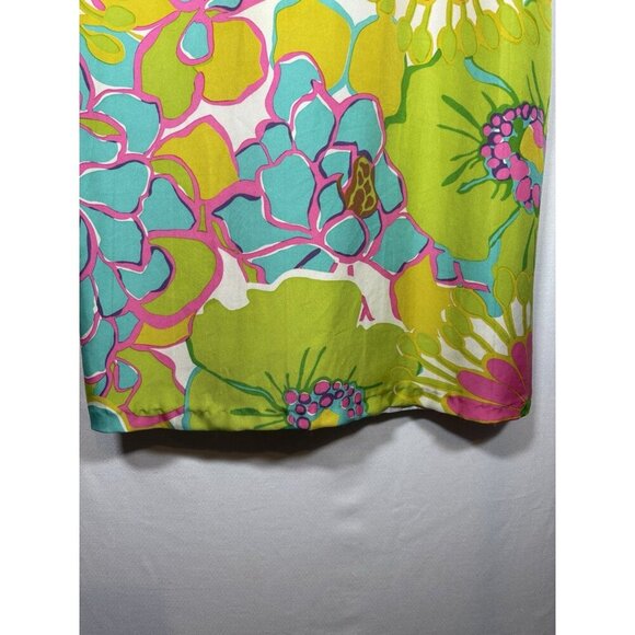LAROQUE Floral Colorful Summer Maxi Skirt Bright Elastic Waist Preppy Small - Picture 3 of 9